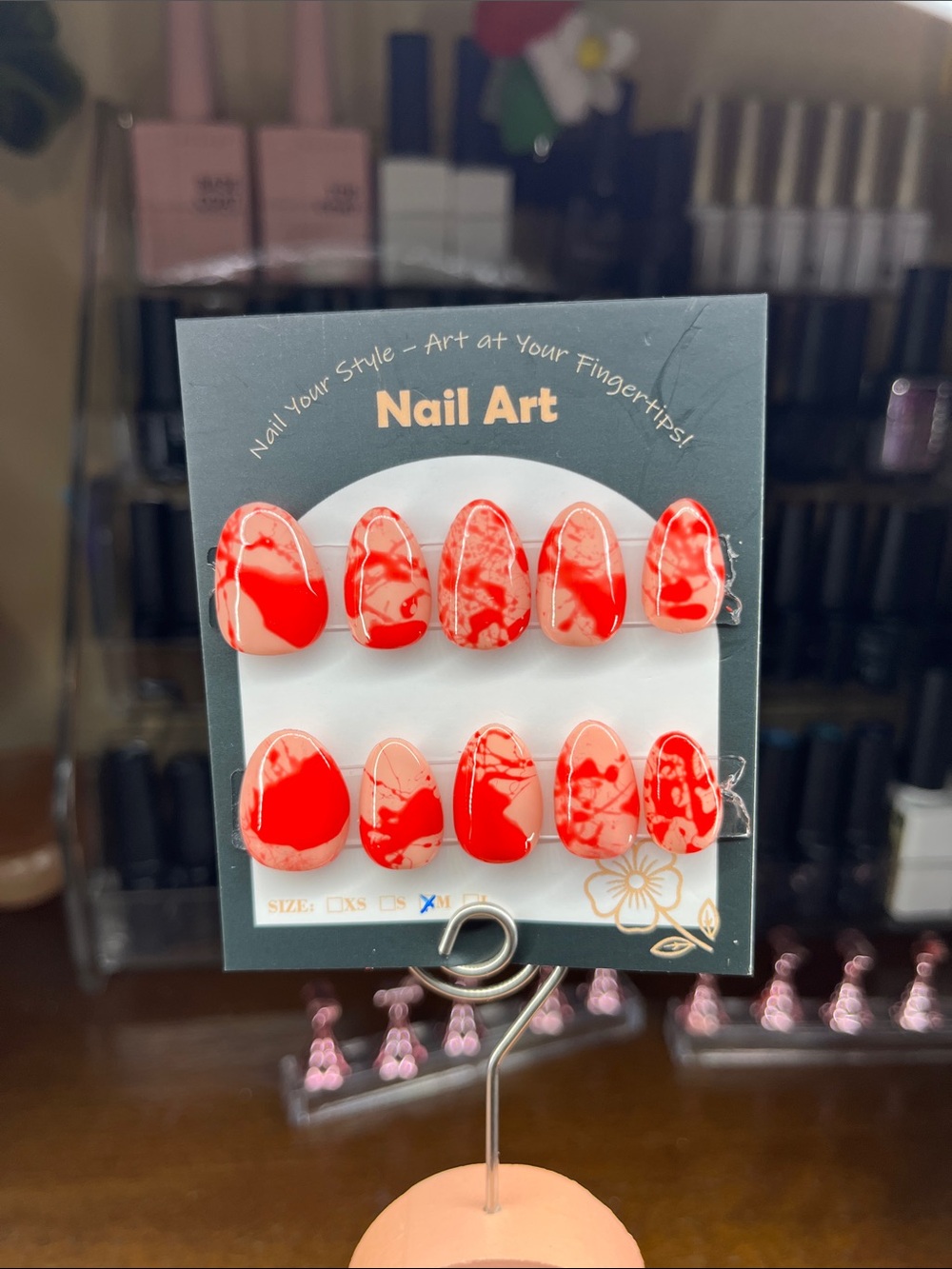 Blood splattered Press-On nails Halloween nails